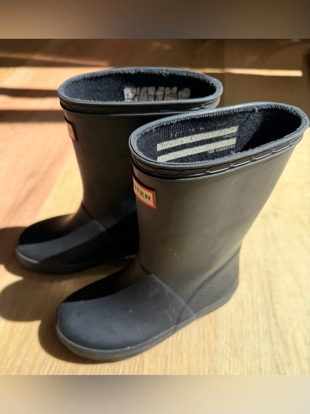 Little kid/toddler size 8 Hunter navy blue Rain Boots